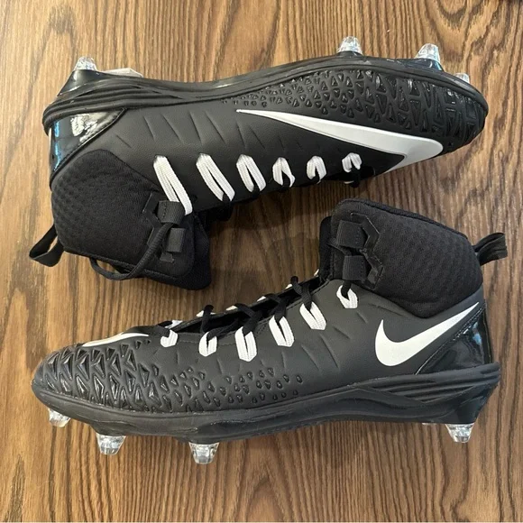 Size 14 Nike Force Savage Pro Detachable Football Cleats Black 902677-010 NEW - Picture 1 of 8
